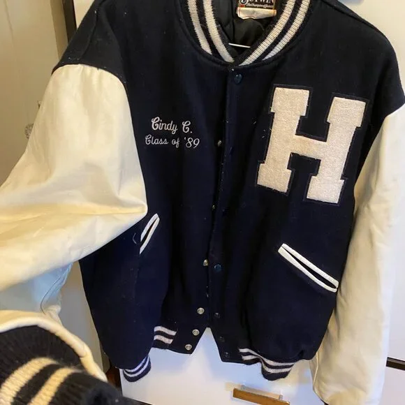 Vintage 1989 XL Huntington High School Letterman Jacket - Picture 10 of 12